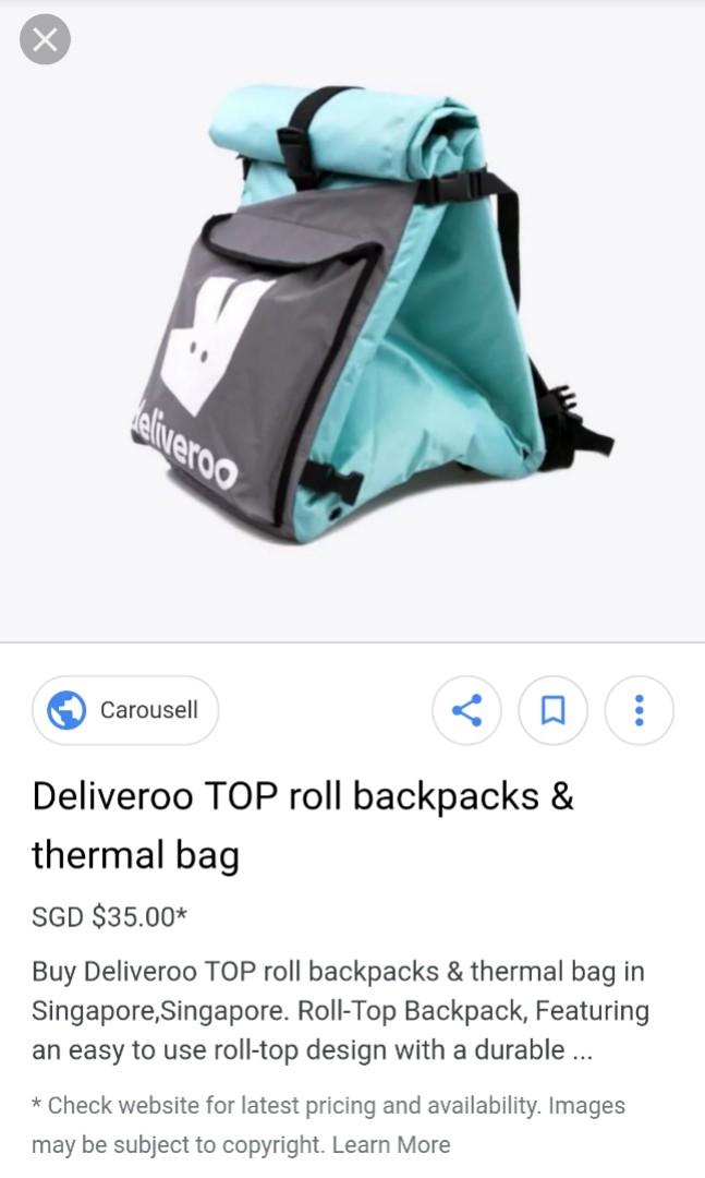 Deliveroo roll top bag store