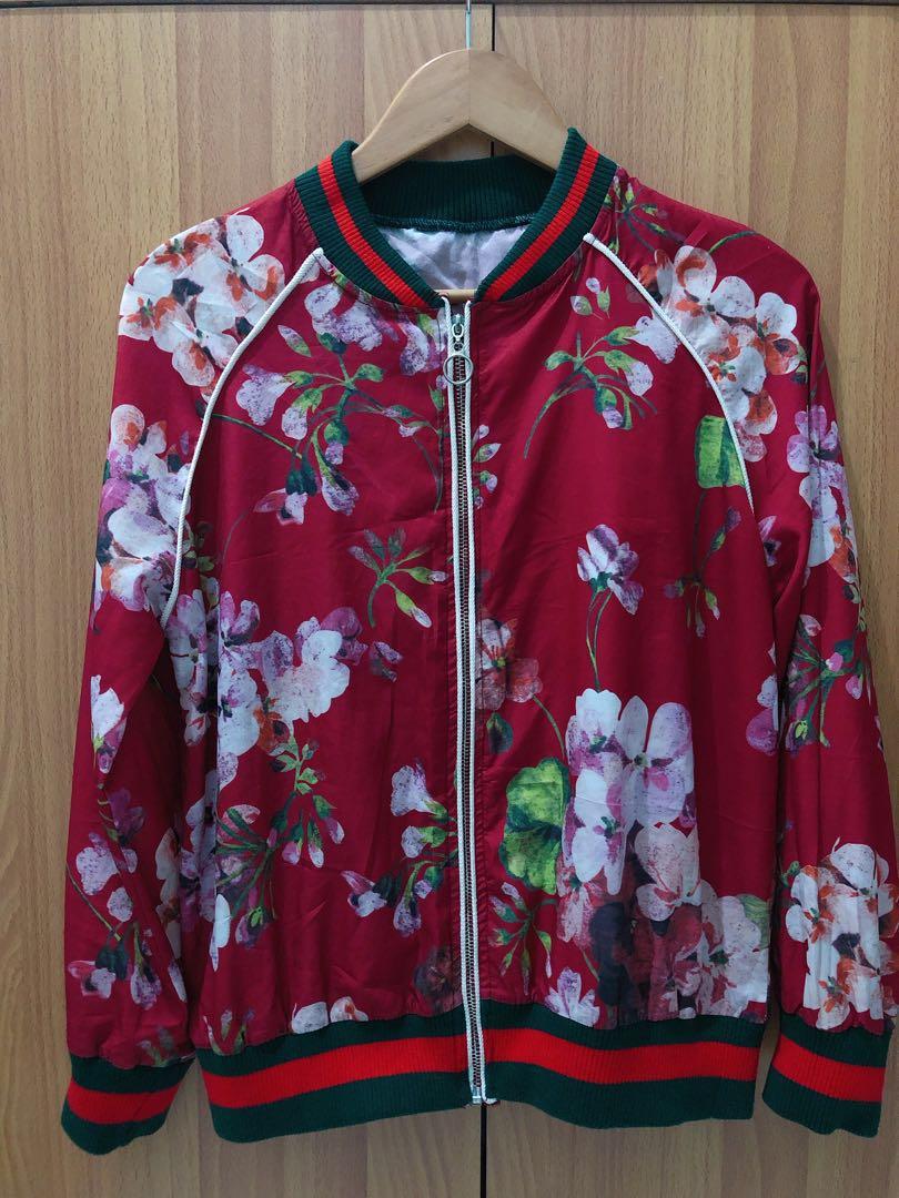 Gucci inspired bomber jacket cheap
