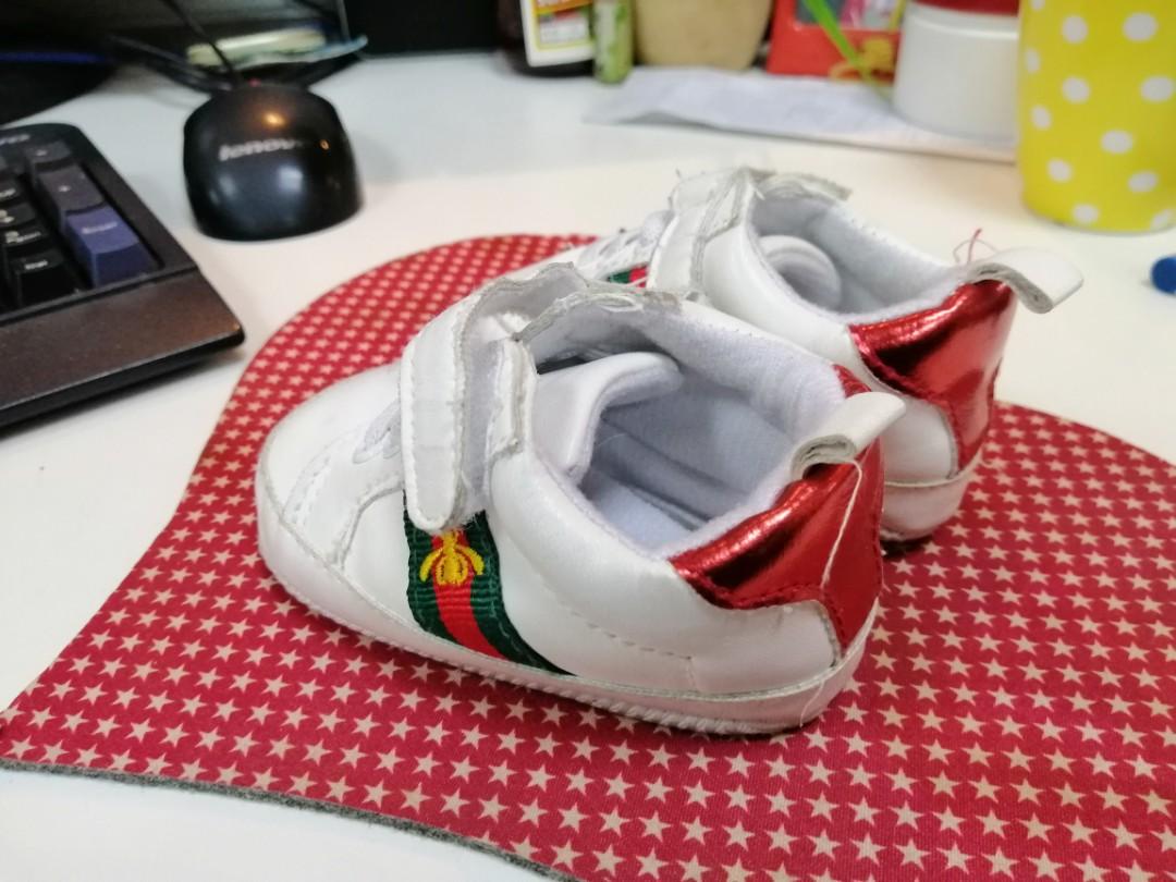 Gucci Shoes 0-6 mons (Category: Babies & Kids Fashion) located in Manila. Submitted by nnn28 (Listing ID 213344734, Image 2). Description: Super nice shoes. Pang porma ni baby. Can be up to 6 months depends sa laki ni baby..