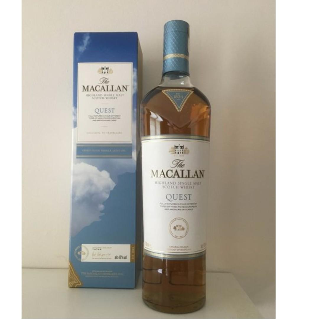 Macallan Quest 麥卡倫藍天700ml 有盒蘇格蘭威士忌收藏自用送禮 嘢食 嘢飲 酒精飲料 Carousell