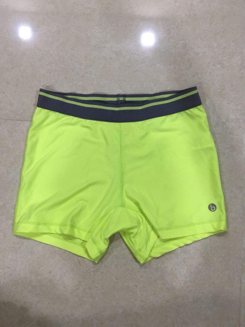 neon green gym shorts