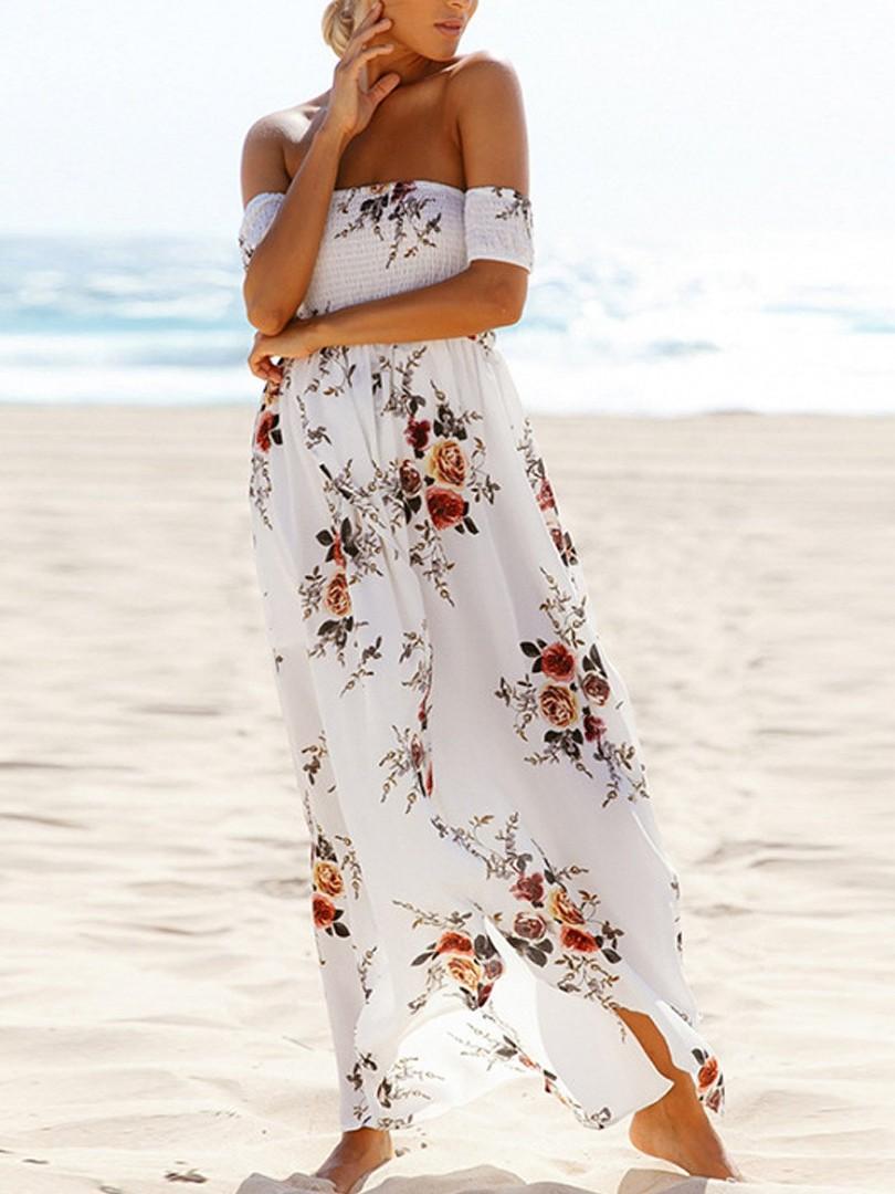 White floral beach dress hotsell