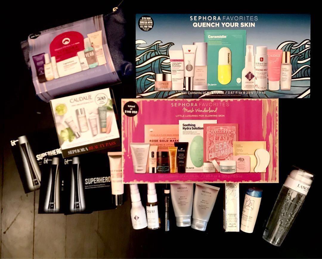Sephora Skin Hair Face Beauty Haul Arcona Clinique Skin Inc Fresh Boscia Origins Estee Lauder Beauty Personal Care Face Face Care On Carousell