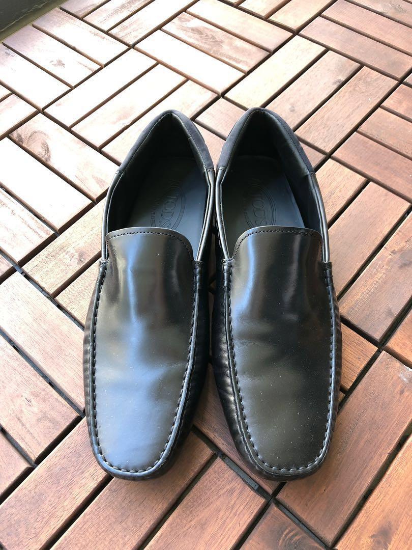 Mens black leather driving shoes store