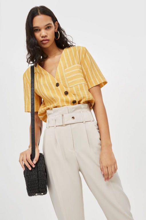 paperbag tapered trousers