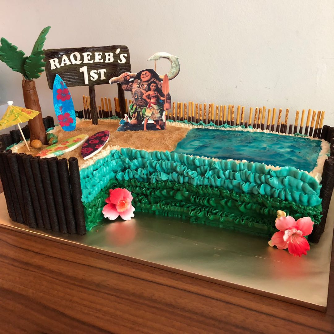 Tiki Head Cake Topper, Tiki Party Fondant Decorations, Handmade Hawaiian Luau  Cake Decorations, Fondant Surfboards, Palm Trees, coconuts