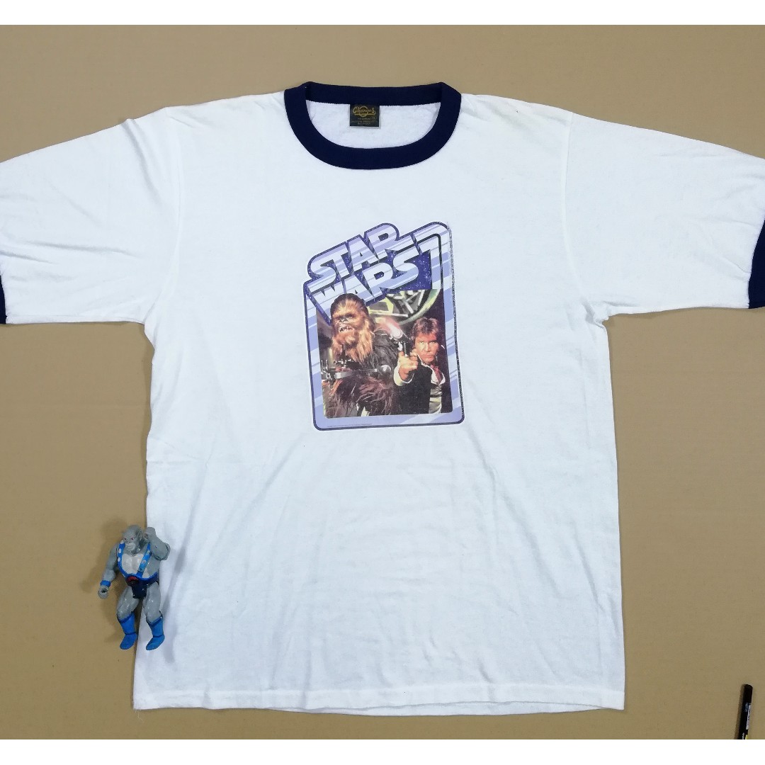 VINTAGE 90s STAR WARS RINGER Chewie Solo T Shirt 50 50