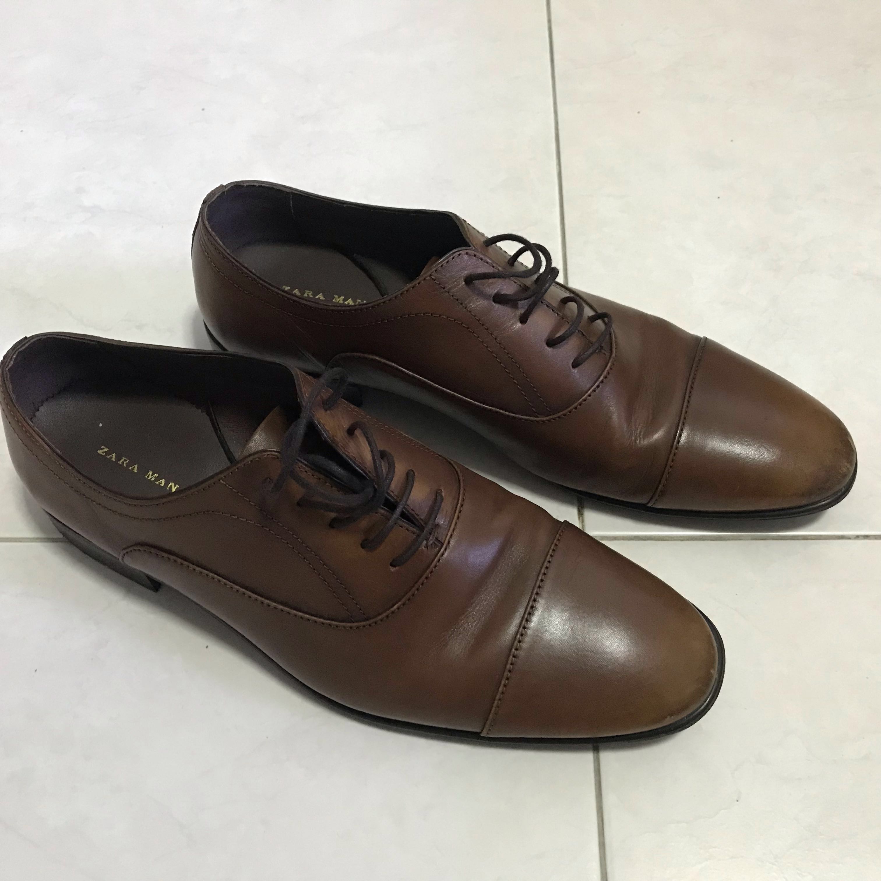 zara leather shoes