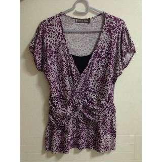 Latch-a-Babe purple versatile blouse (can be used for pregnancy, nursing and beyond)