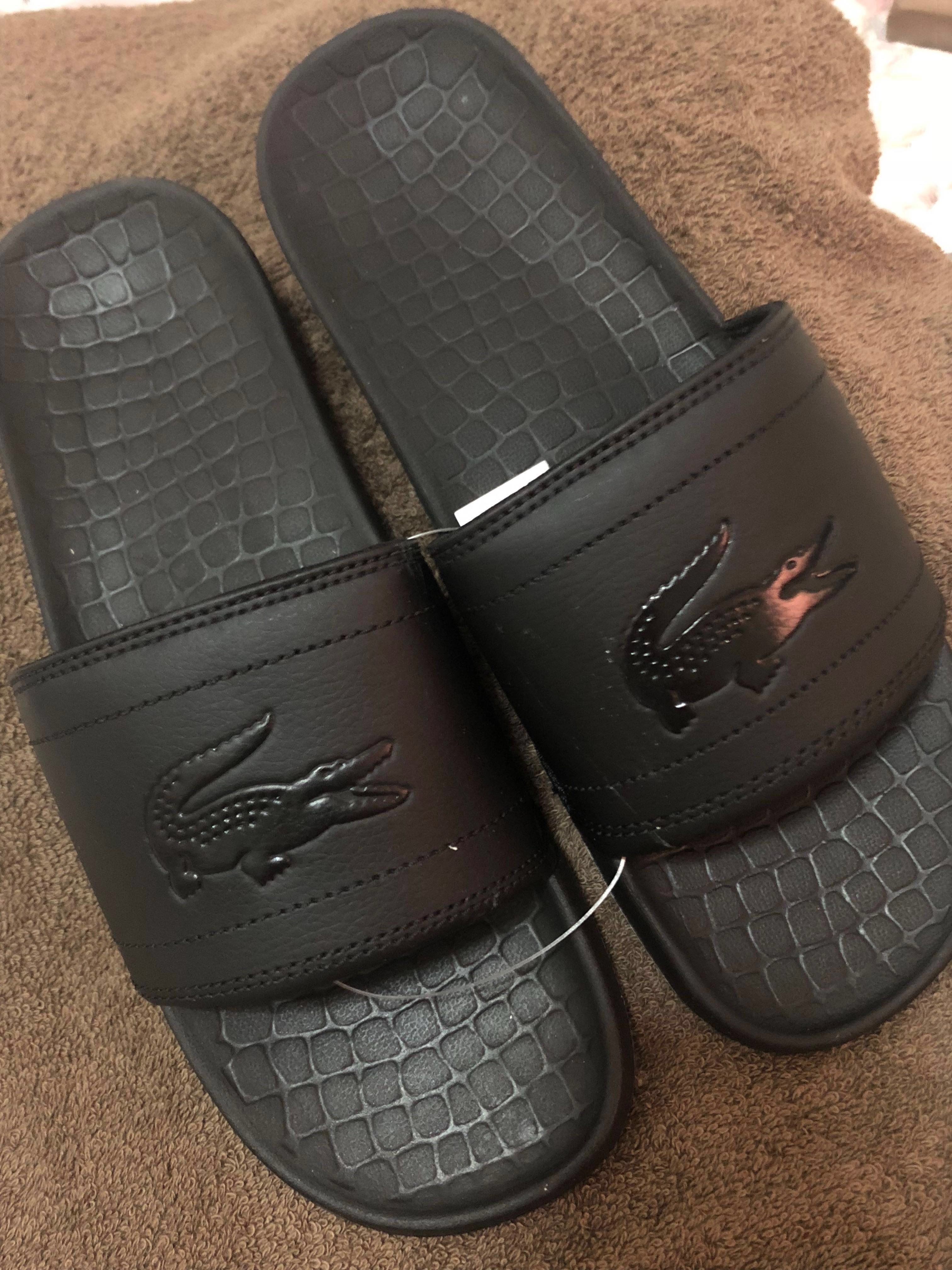 lacoste slippers for men