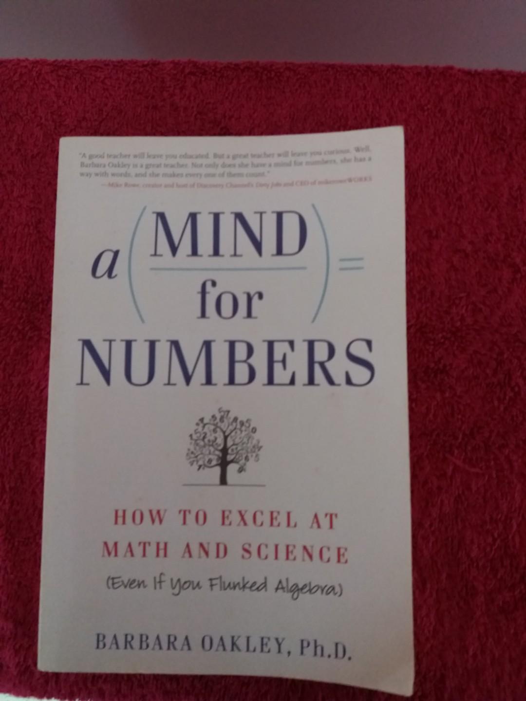 A Mind For Numbers By Barbara Oakley Books Stationery Non Fiction On Carousell