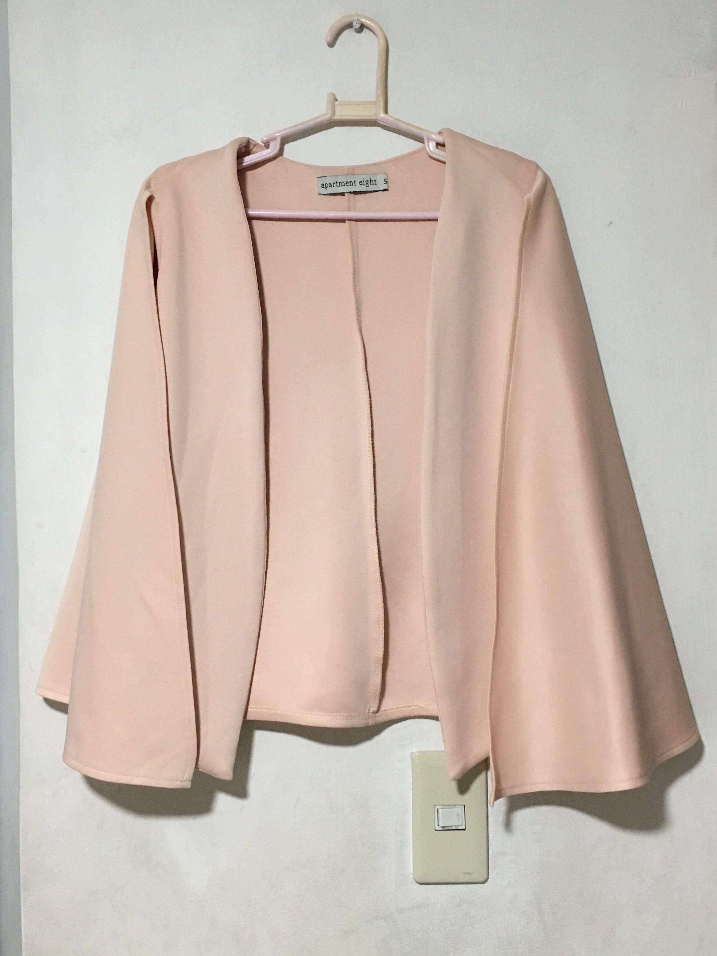 beige cape blazer