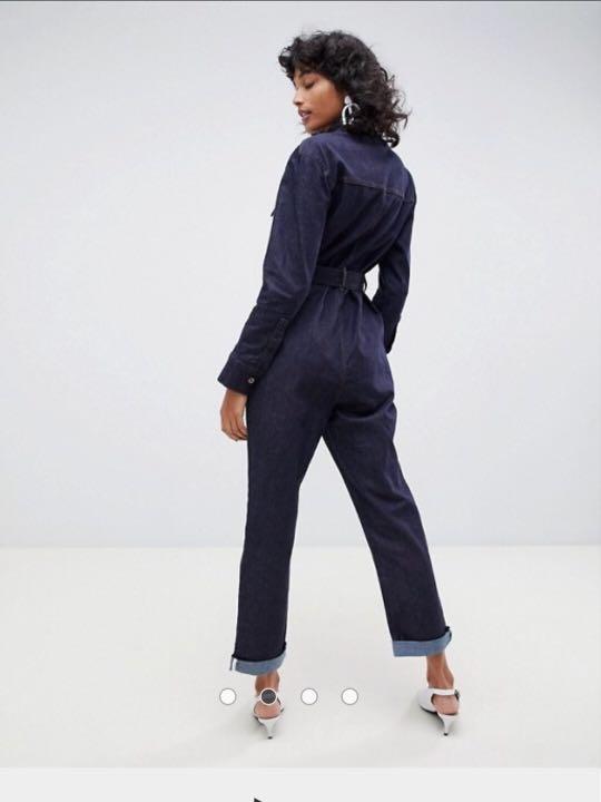 asos white utility jumpsuit