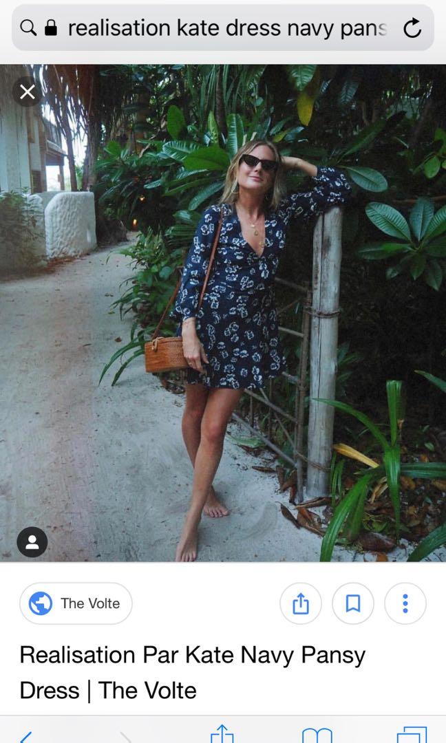 Authentic Realisation Par soldout Kate dress Navy Pansy XS