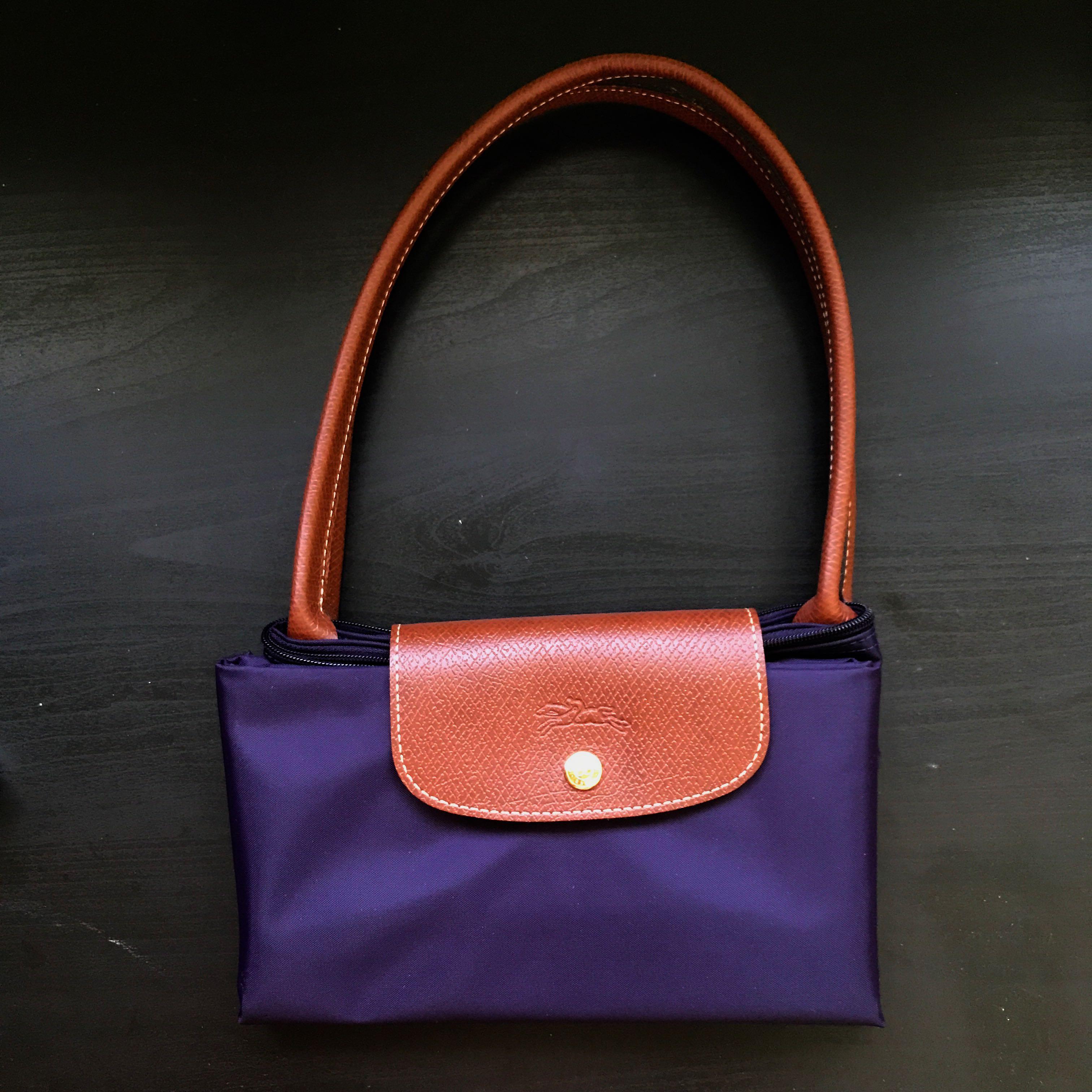 purple tote purse