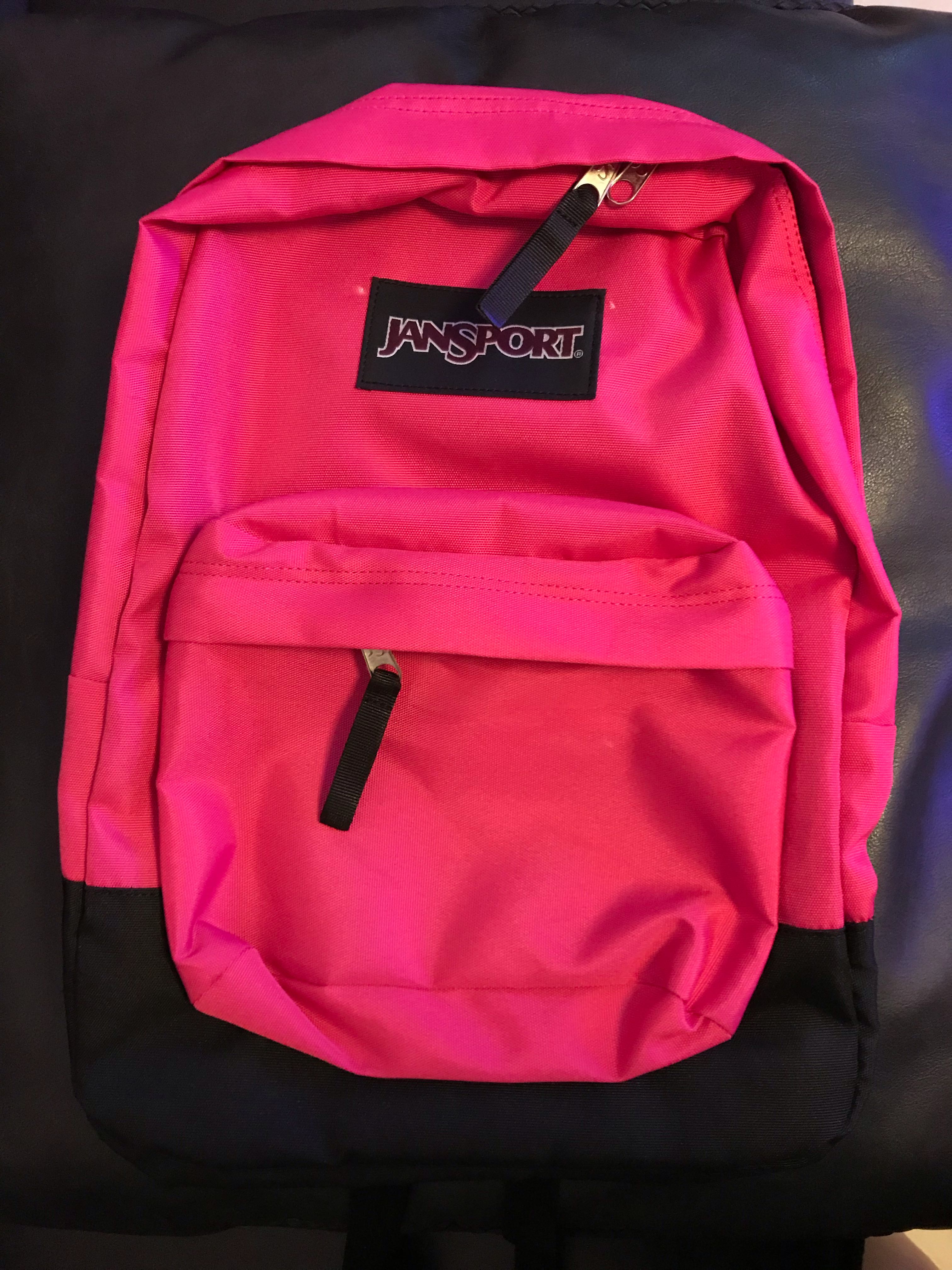 hot pink jansport backpack