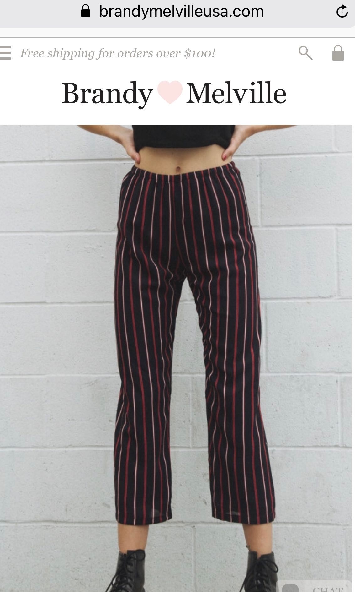 brandy melville striped pants