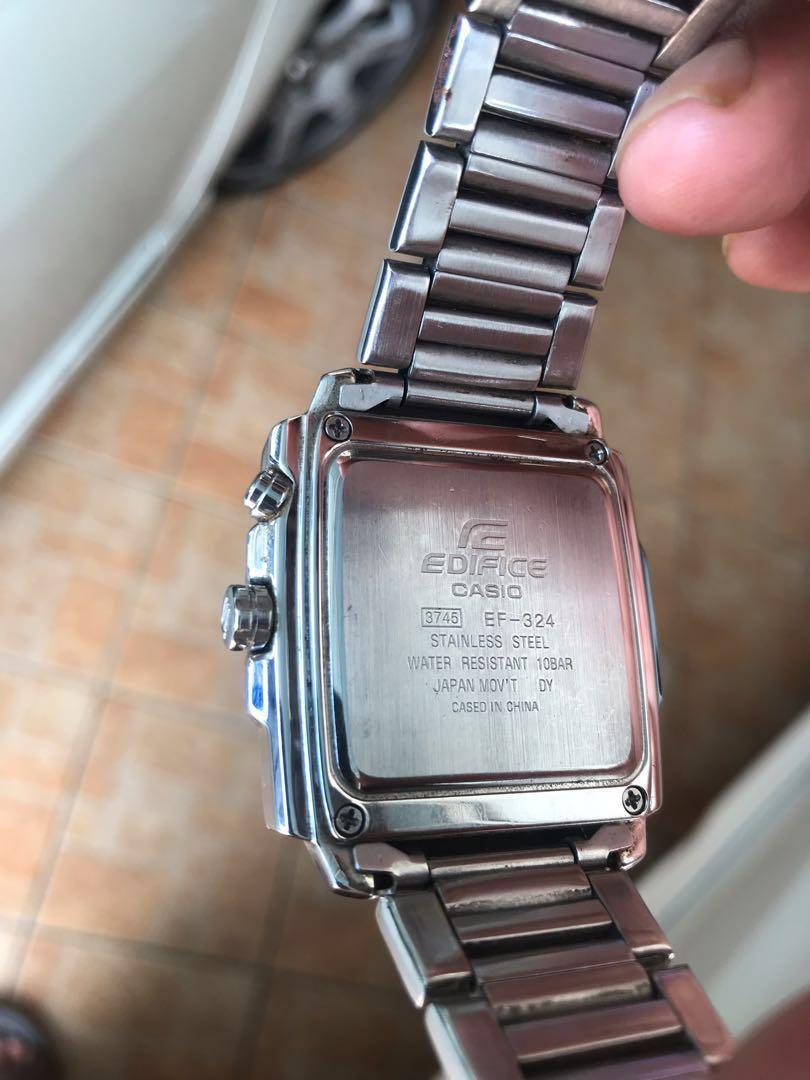 Edifice square watch sales