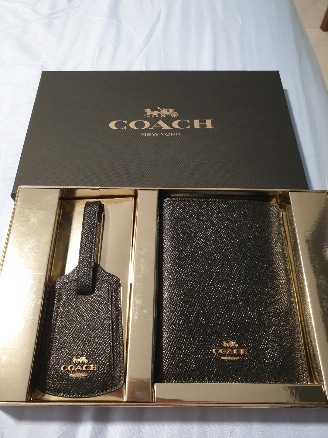 coach passport holder and luggage tag