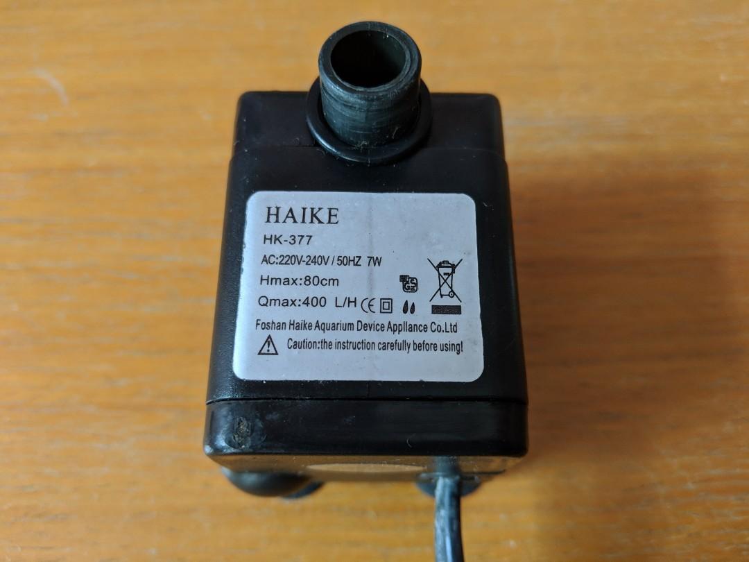 Haike Pump Model no: HK-377 (7 watts). Submersible aquarium pump., Pet ...