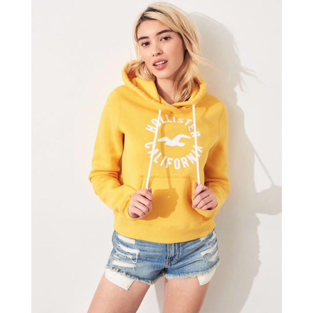 hollister hoodie yellow