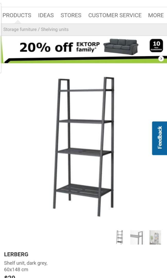 Ikea Shelves (preloved) but still new, Furniture & Home Living