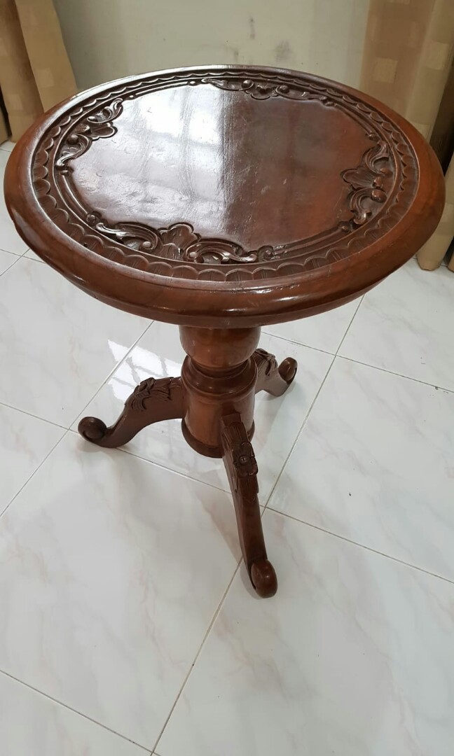 Indonesian teak side table, Furniture & Home Living, Furniture, Tables