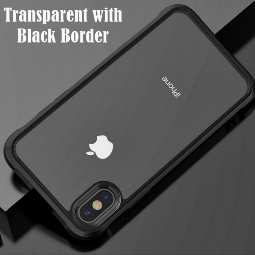 Iphone xs clear case black border Clearance