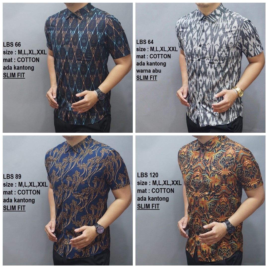 baju batik lelaki slim fit