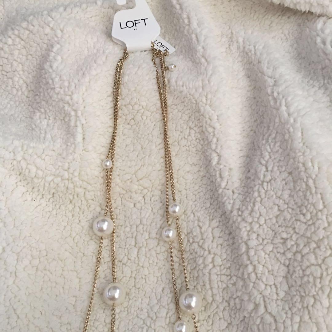 Loft pearl necklace top
