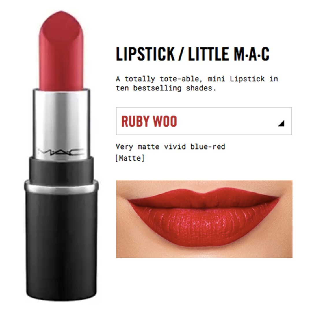 Mac Ruby Woo Mini Lipstick Health Beauty Makeup On Carousell Find many great new & used options and get the best deals for mac cosmetics ruby woo lipstick at the best online prices at ebay! mac ruby woo mini lipstick