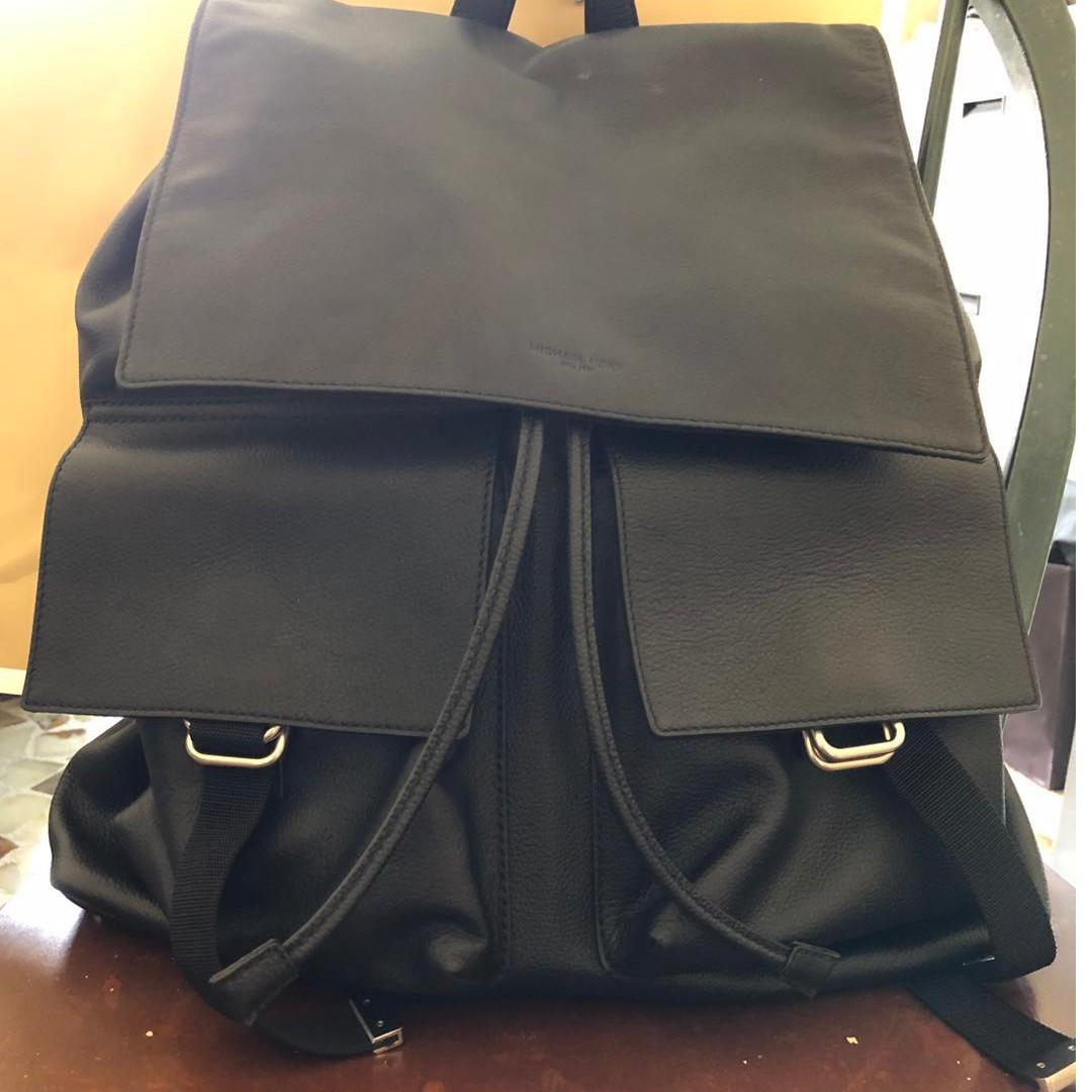 michael kors leather backpack mens