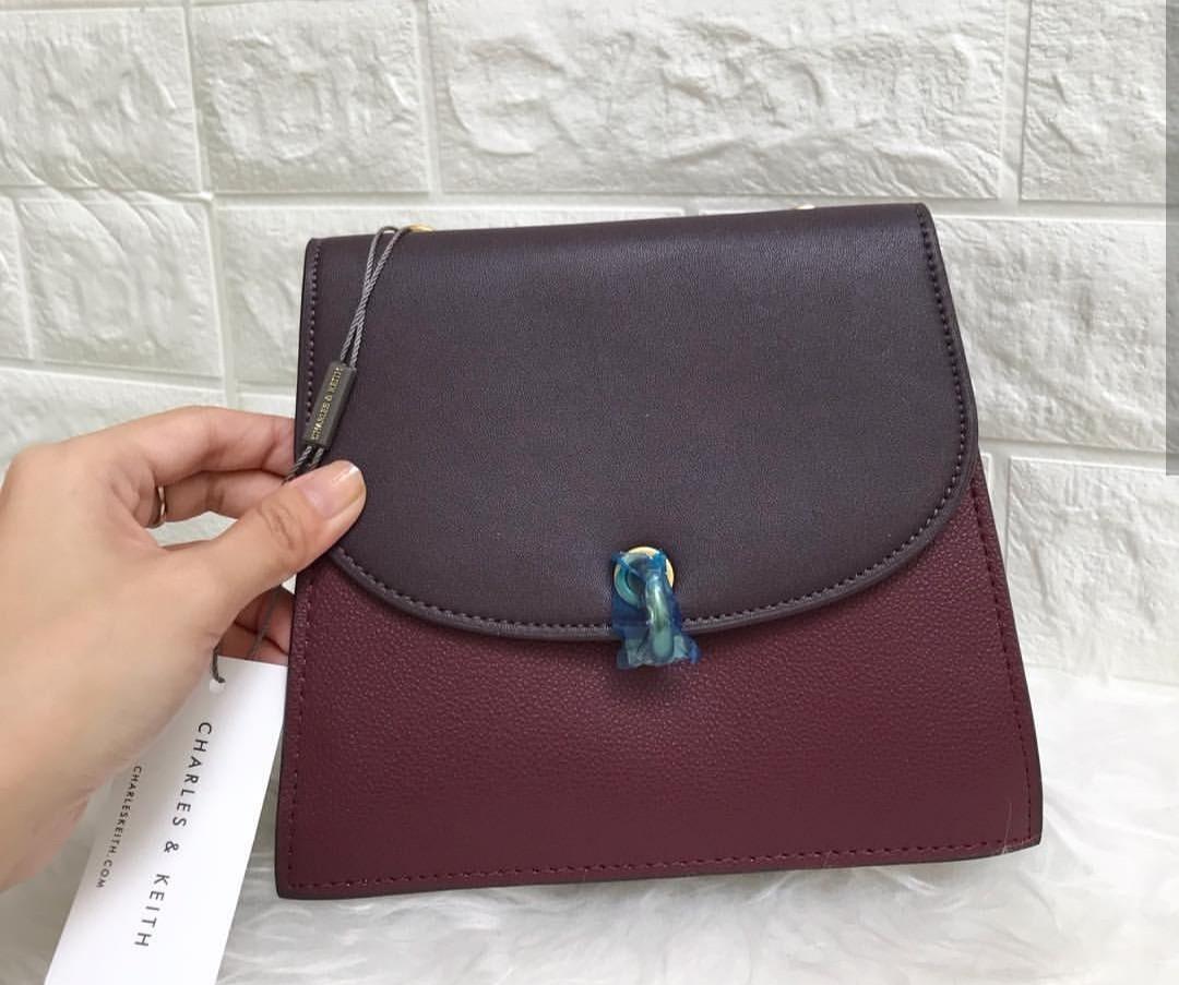 Charles and keith online turn lock crossbody bag