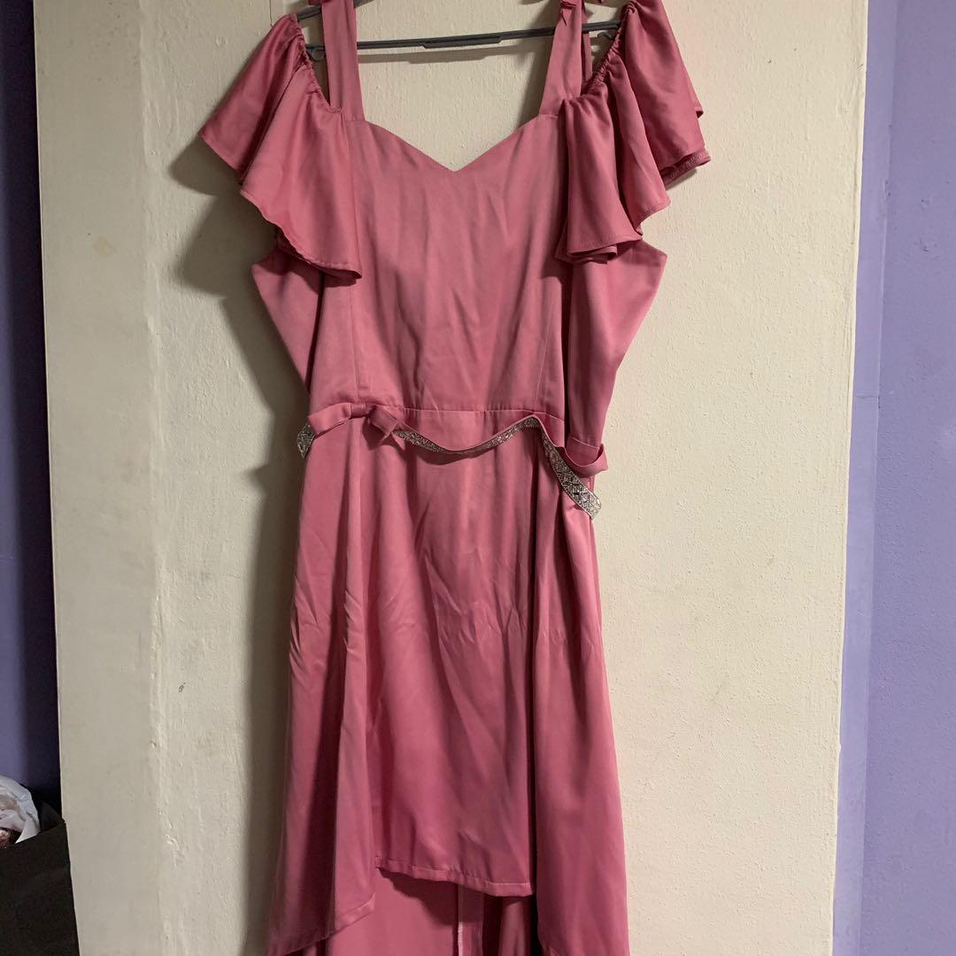 Pink dress size 16 clearance