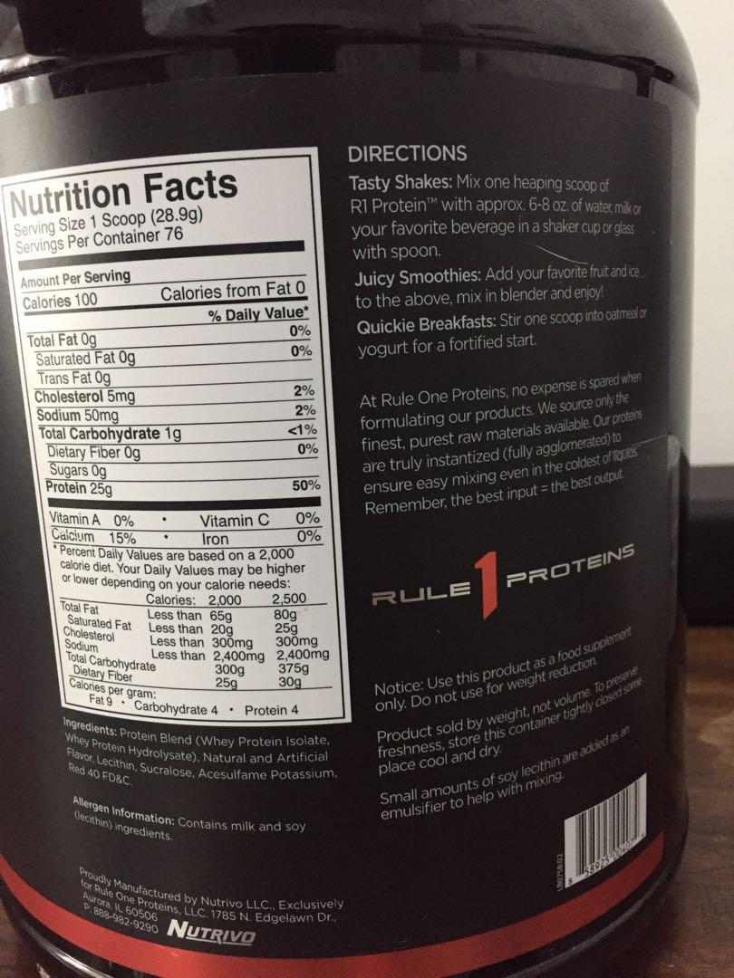 RULE 1 Whey Protein Isolate, Everything Else, Others on Carousell