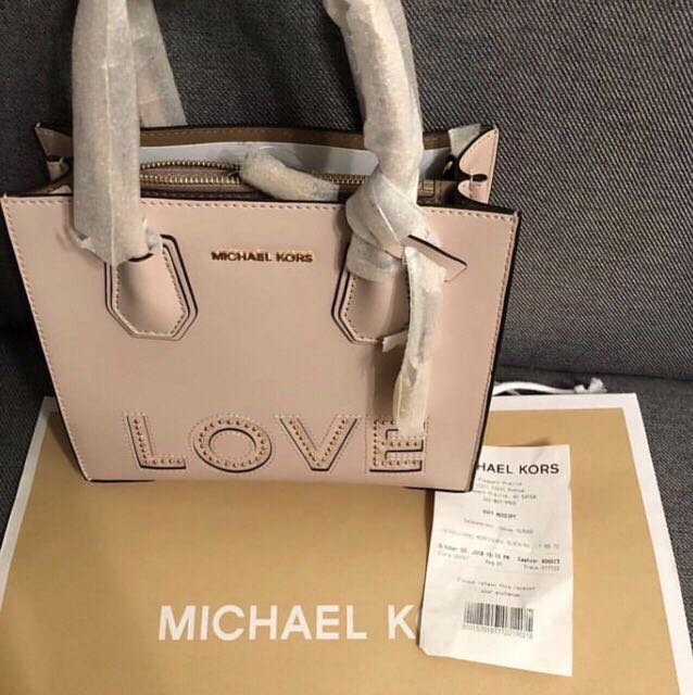 SALE ORIGINAL MK MERCER LOVE LEATHER PINK CROSSBODY BAG