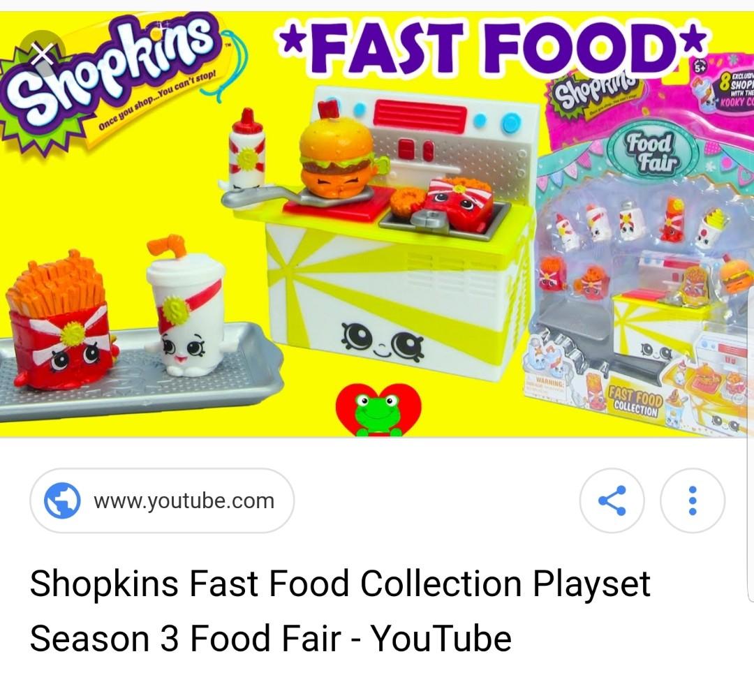 Shopkins fast food sales