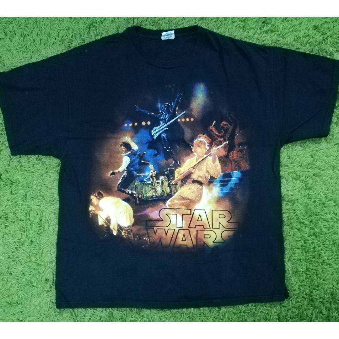T-Shirt Nerd Star Wars - Han, Luke & Leia Dark Solo - Rouge - Taille Normale - Neuf Avec étiquettes