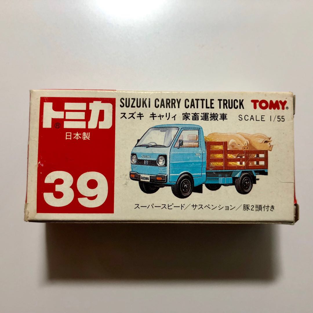 Tomica 39 日製日本製suzuki Carry Cattle Truck 豬車家畜運搬車 盒不完美 興趣及遊戲 玩具 遊戲類 Carousell
