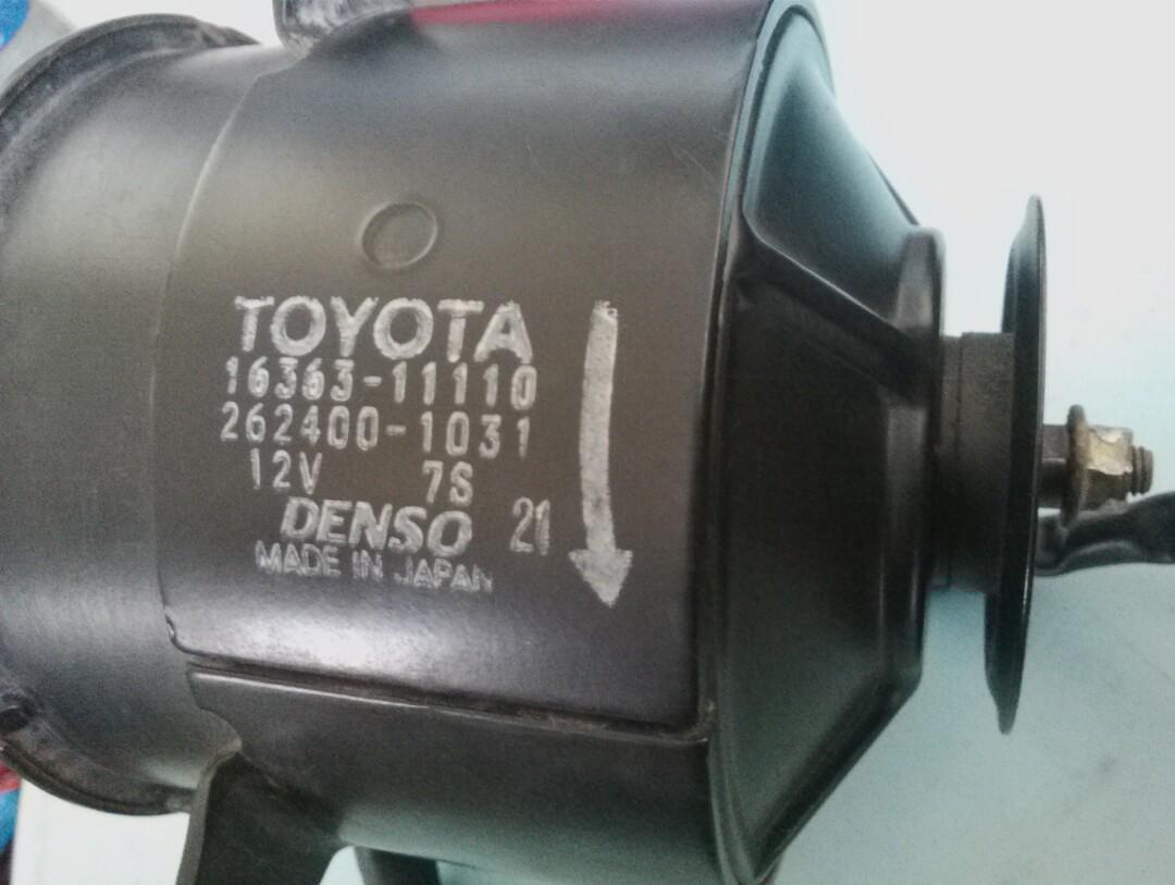 TOYOTA DENSO Original Radiator Fan Motor 12V, Auto Accessories on Carousell