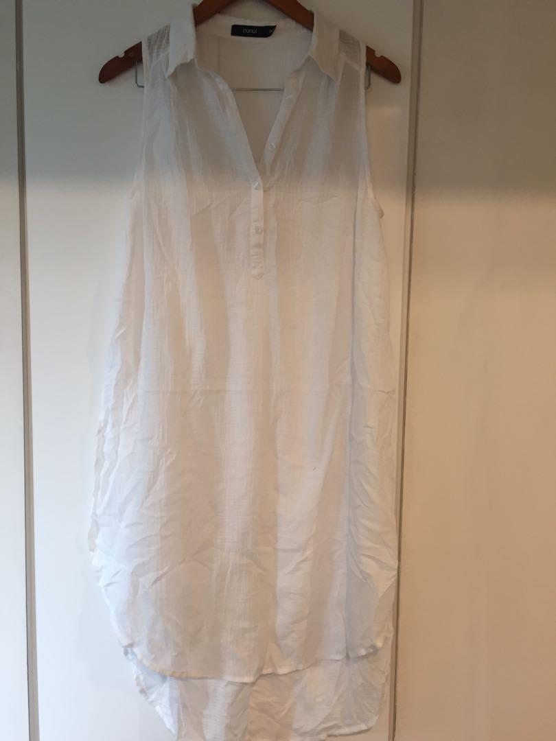 White Beach Dress Casual Mullet Top Women S Fashion Clothes On