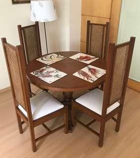 Teak wood Round Table 4 seater