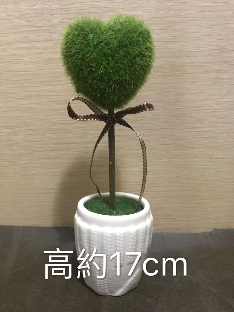 二手小擺設 心形盆栽 圓形盆栽 傢俬 家居 Gardening Plants Carousell