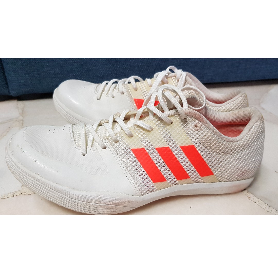 Adidas Adizero Long Jump spike shoes white UK5.5 Women s