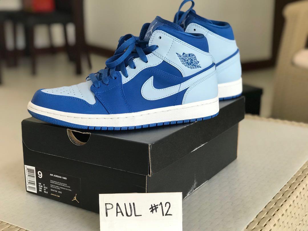 Air Jordan 1 Mid US 9, Men's Fashion, Footwear, Sneakers on Carousell
