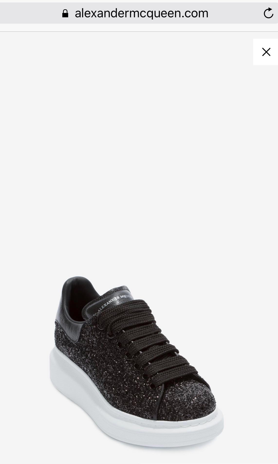 alexander mcqueen black glitter sneakers