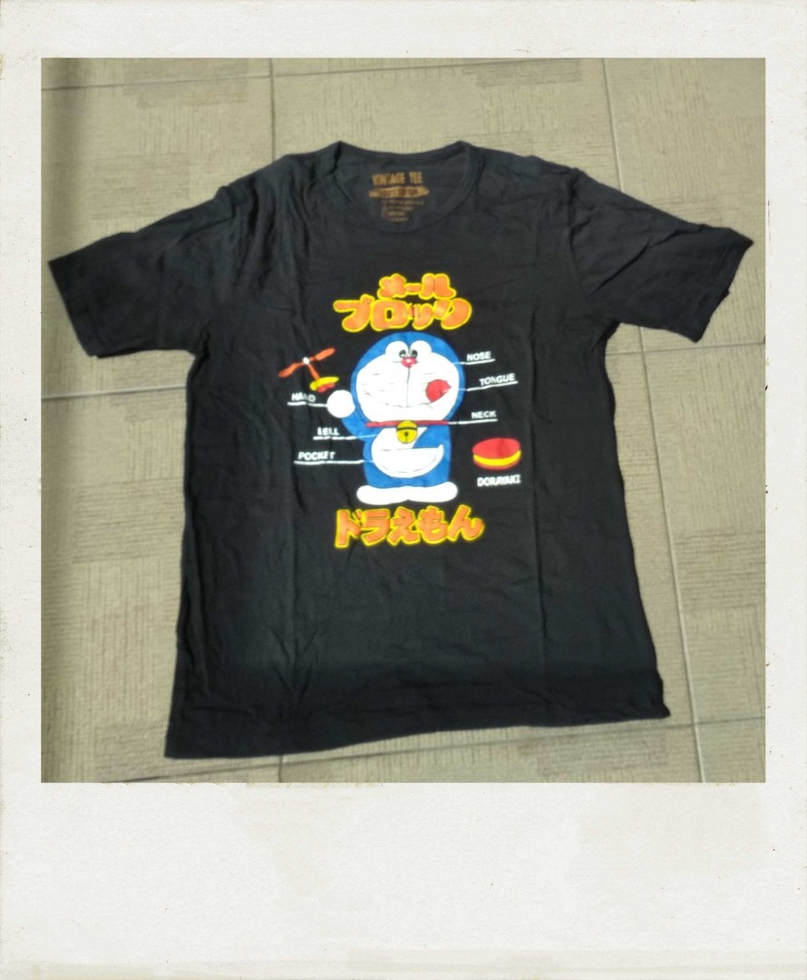 Baju Kaos Doraemon Fesyen Pria Pakaian Atasan Di Carousell