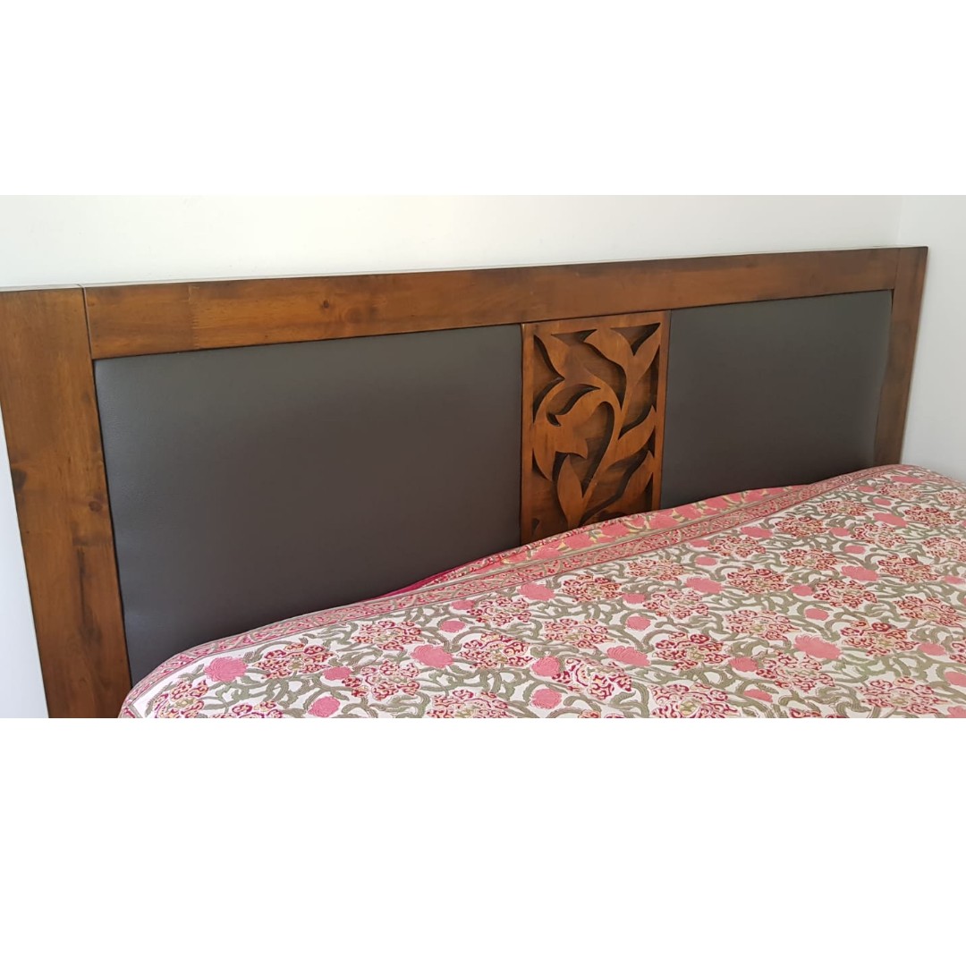 Bed Frame Malaysian Hardwood Queen Size, Furniture & Home Living