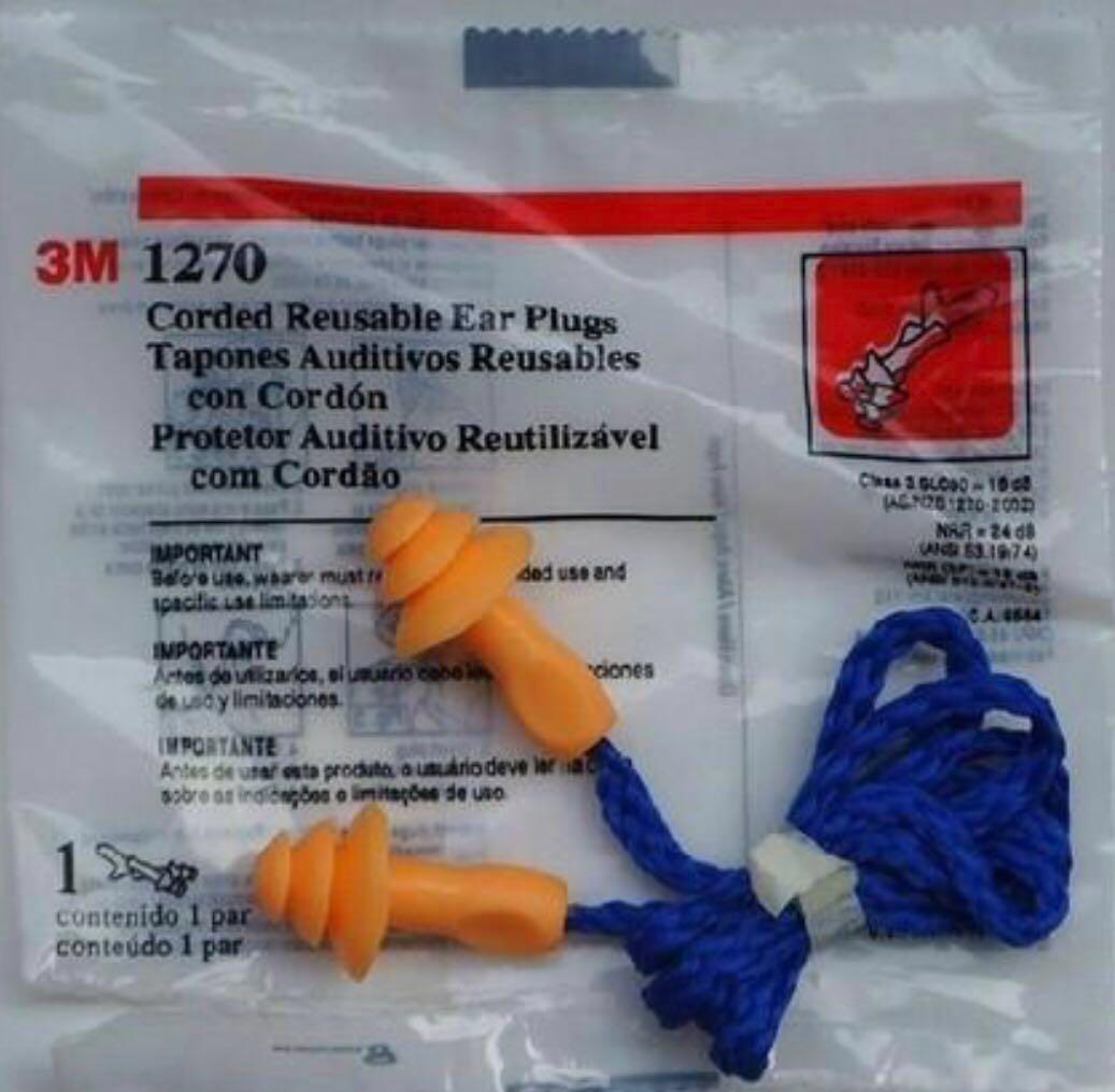 Ear Plugs Corded 3M 1270 High Quality Super Soft Silicone
