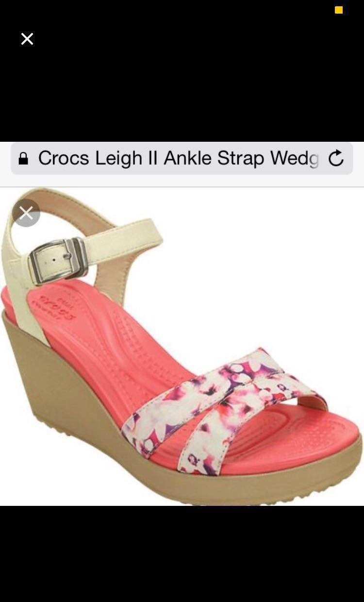 crocs leigh 2 strap wedge
